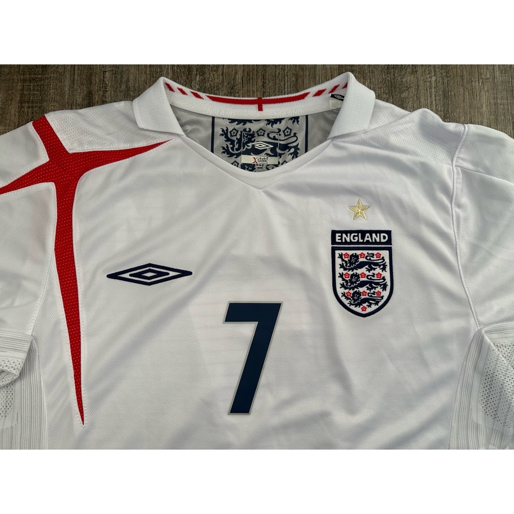 **SOLD** 2005-07 Vintage England Home Shirt Beckham - Picture 5 of 13